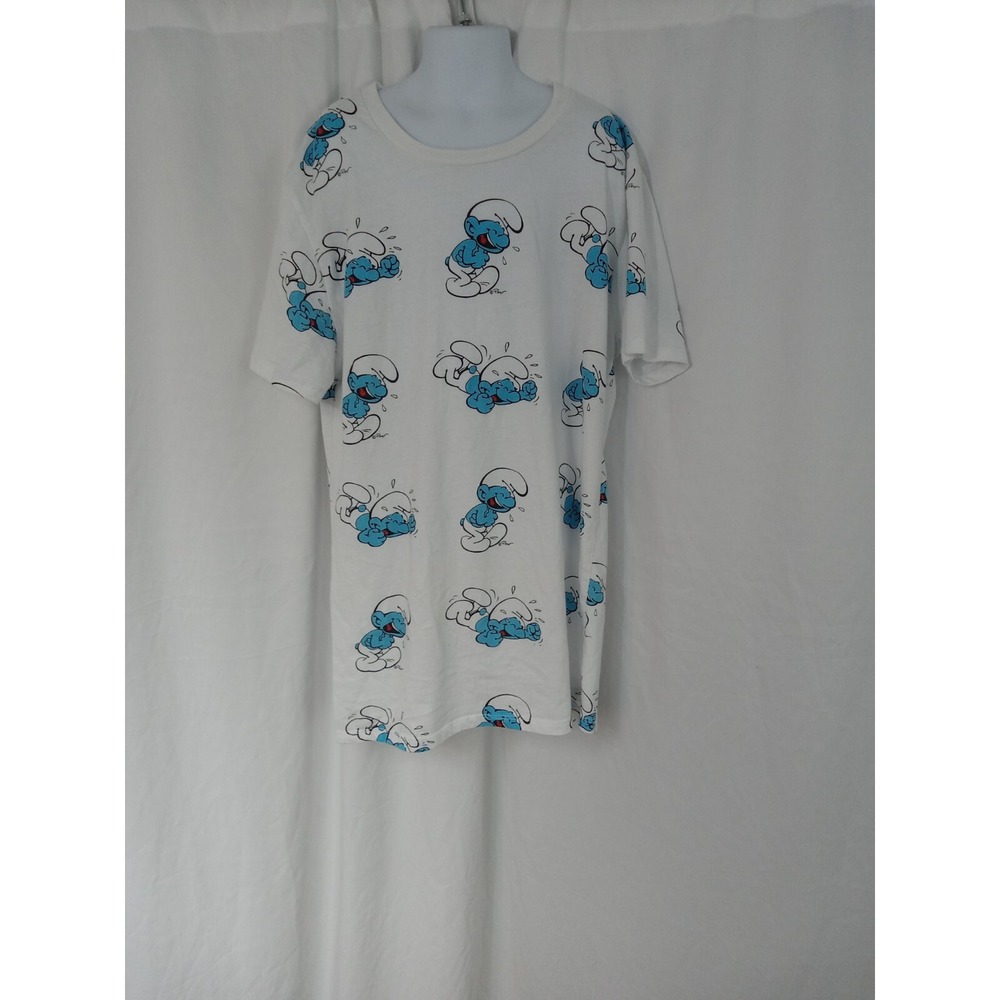 The Smurfs Short Sleeve Graphic T Shirt Multi Color Womens Sz S